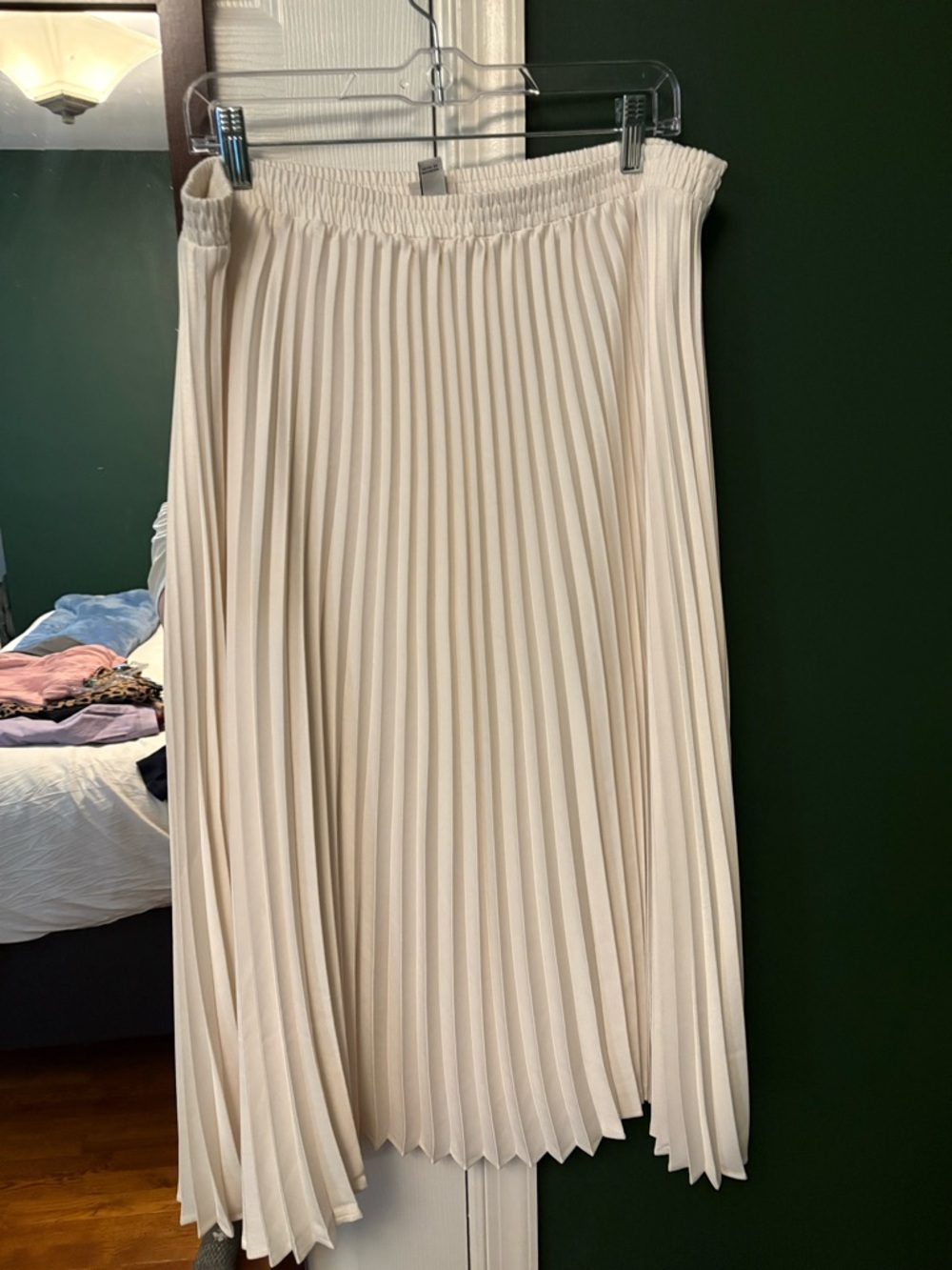 a new day Pleated Midi Skirt in Cream